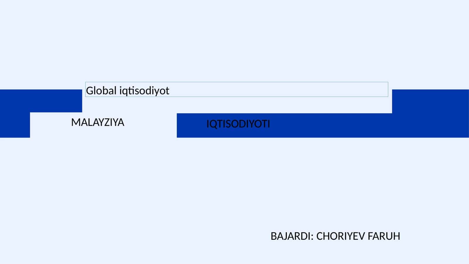 Global iqtisodiyot 1