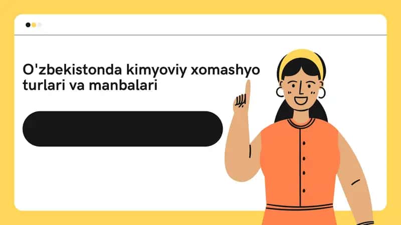 O'zbekistondakimyoviy xomashyo turlari va manbalari 1
