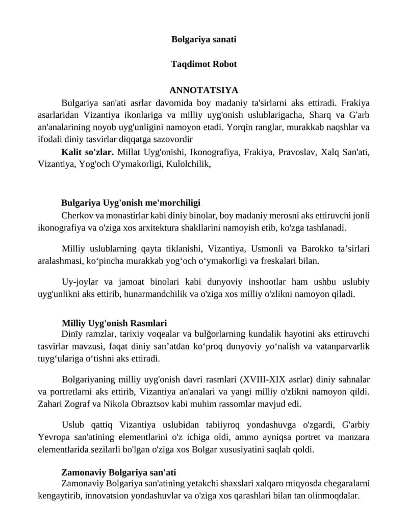 Bolgariya sanati 1