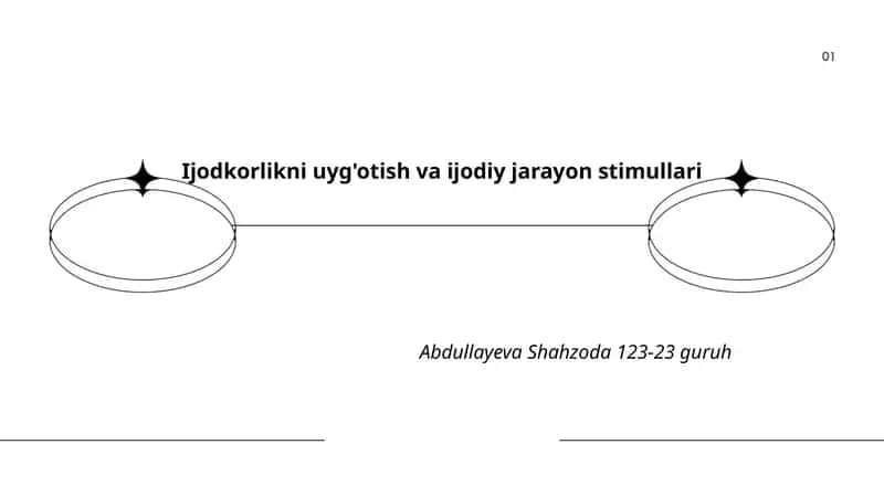 Ijodkorlikni uyg'otish va ijodiy jarayon stimullari 1