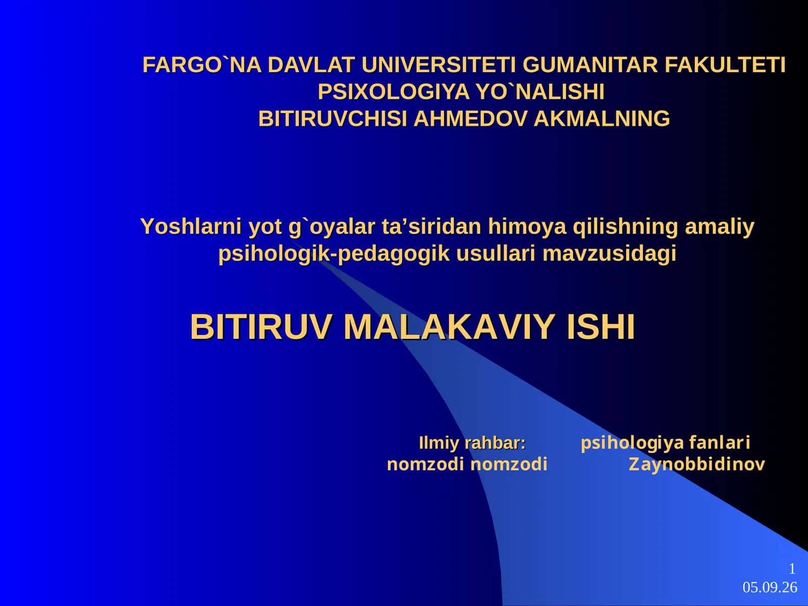 Yoshlarni yot g`oyalar ta’siridan himoya qilishning amaliy psihologik-pedagogik usullari 1