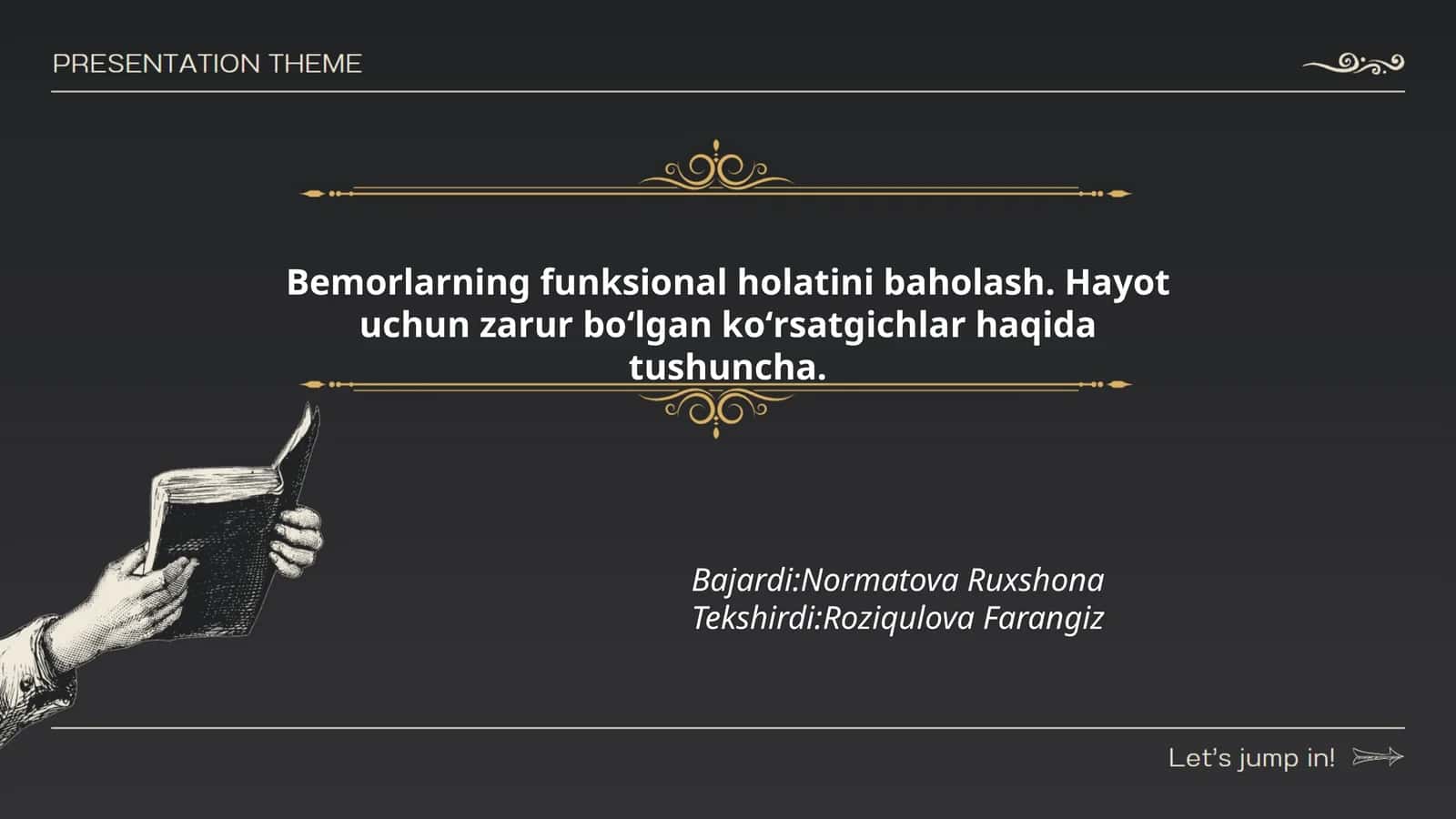 Bemorlarning funksional holatini baholash 1