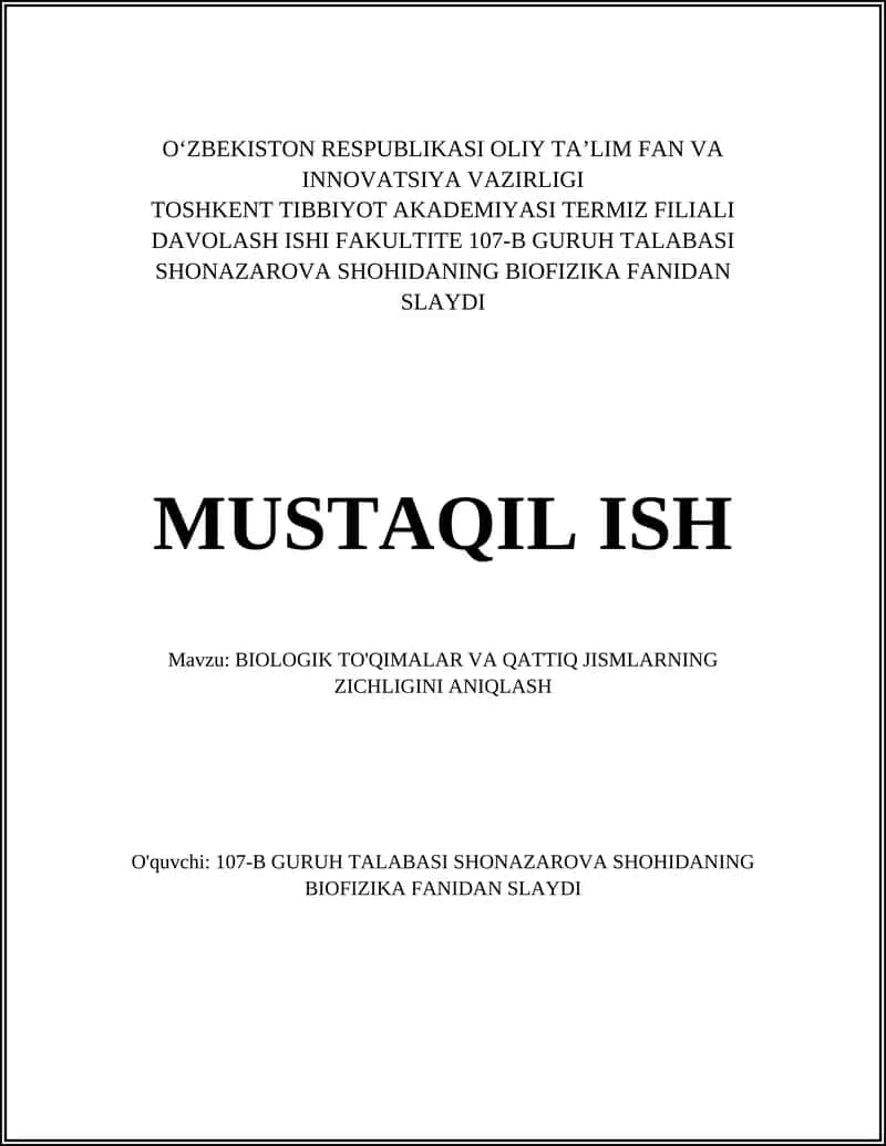 BIOFIZIKA FANIDAN SLAYDI 1