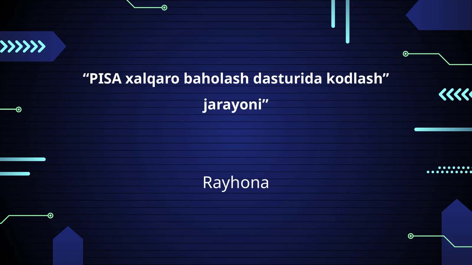 PISA xalqaro baholash dasturida kodlash 1