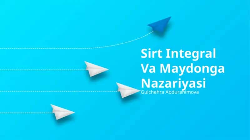 Sirt Integral Va Maydonga Nazariyasi 1