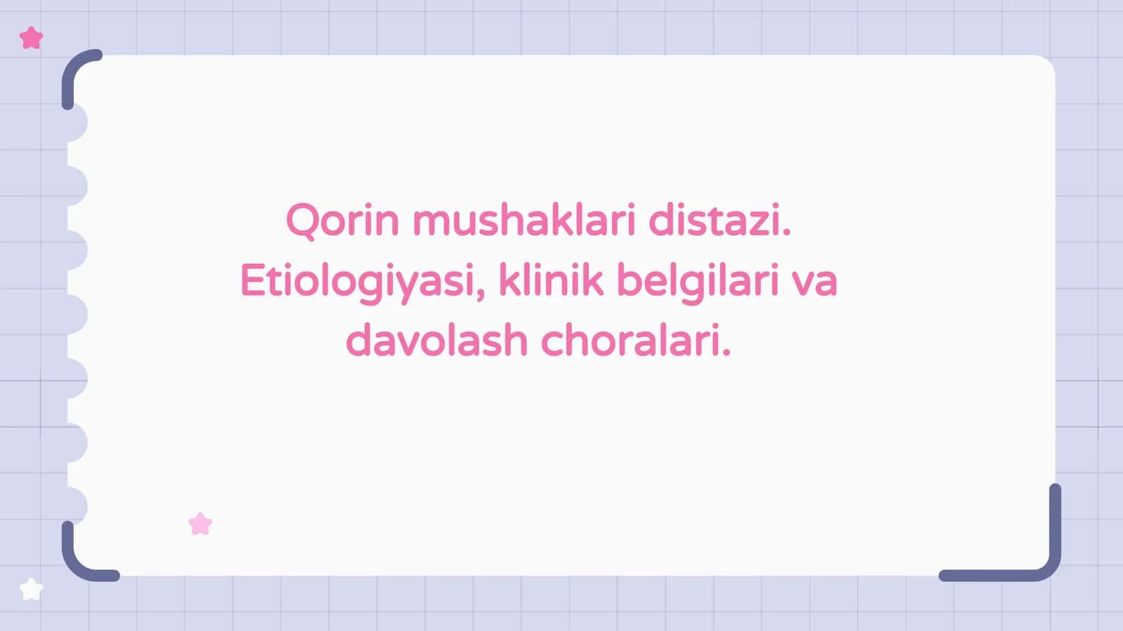 Qorin bo'shlig'i mushaklari distazi Etiologiyasi, klinik belgilari va davolash choralari 1