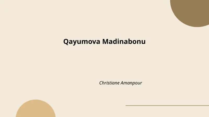 Qayumova Madinabonu 1