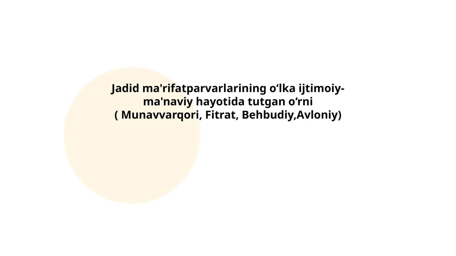 Jadid ma'rifatparvarlarining o‘lka ijtimoiy-ma'naviy hayotida tutgan o‘rni 1