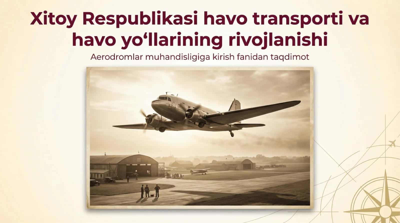 Xitoy Respublikasi havo transporti va havo yoʻllarining rivojlanishi 1
