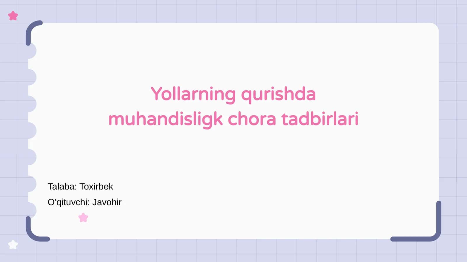 Yollarning qurishda muhandisligk chora tadbirlari 1