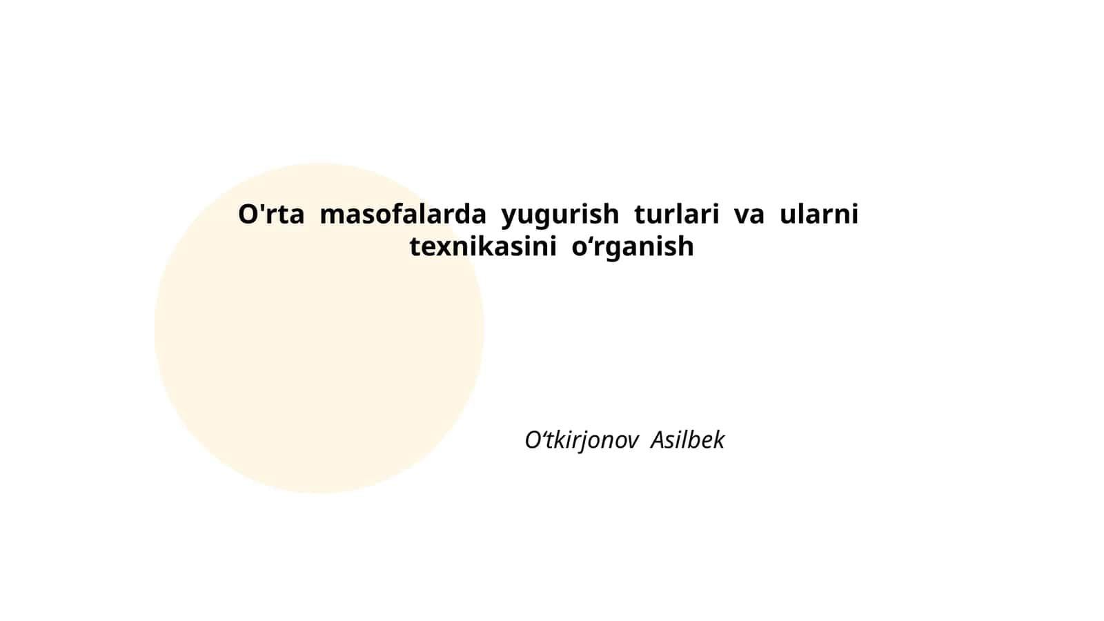 O'rta masofalarda yugurish turlari va ularni texnikasini o‘rganish 1