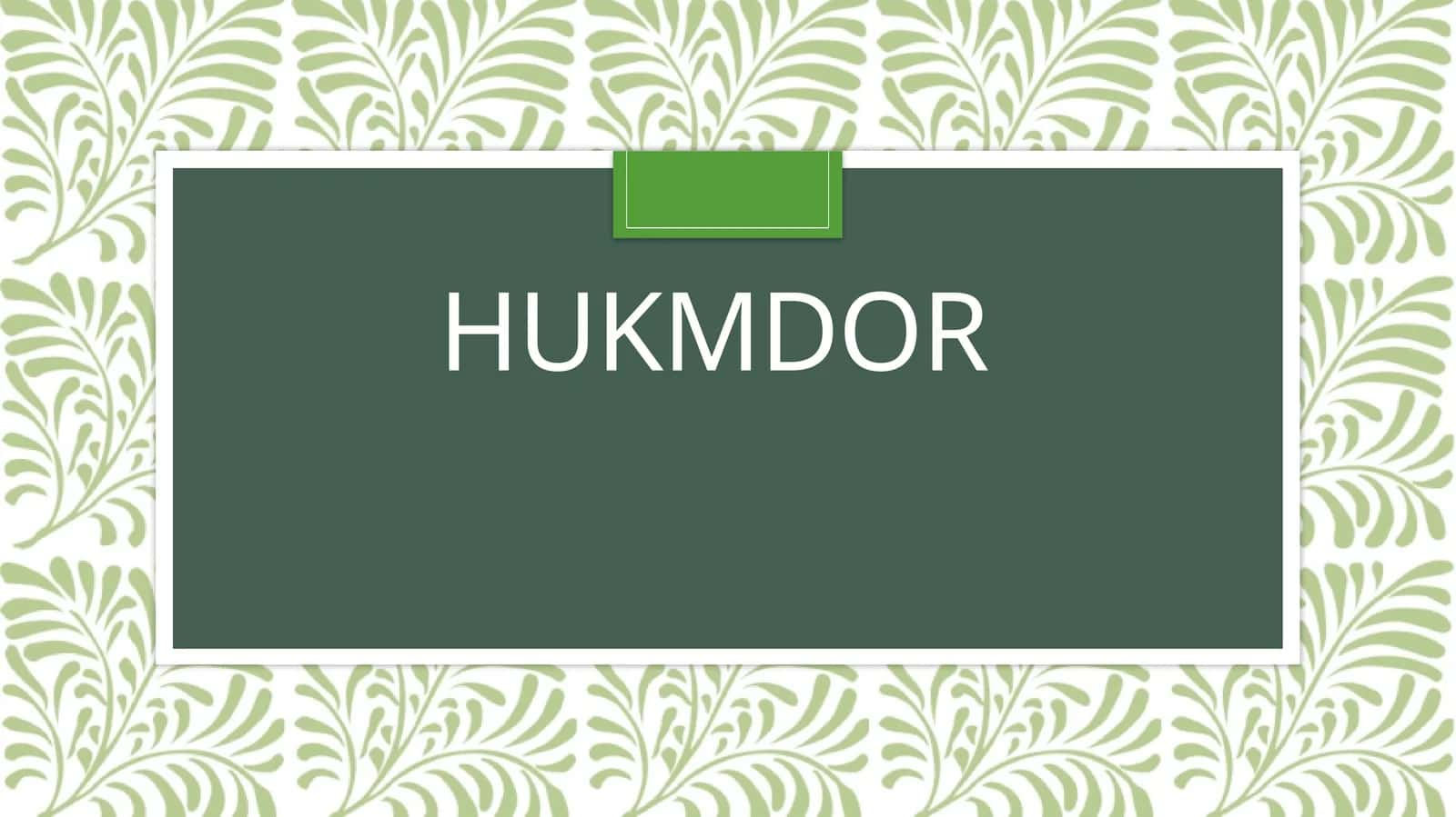 Hukmdor 1