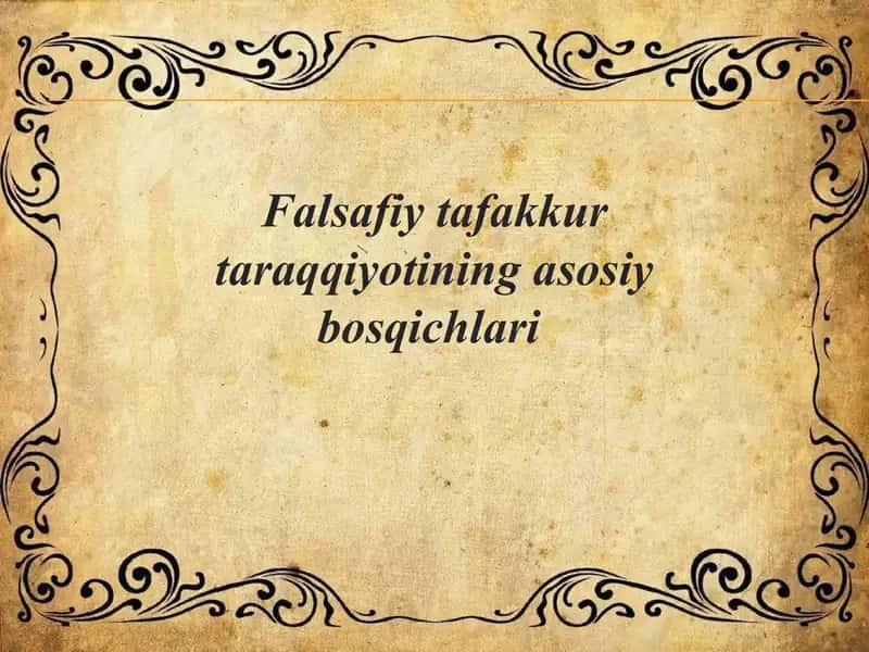 Sharq falsafasi 1