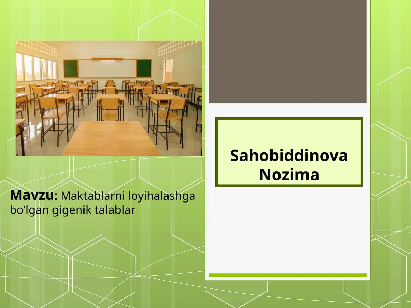 Maktabni loyihalashtirish 1