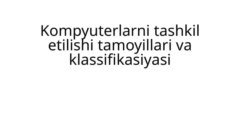Fon Neyman arxitekturasi tamoyillari 1