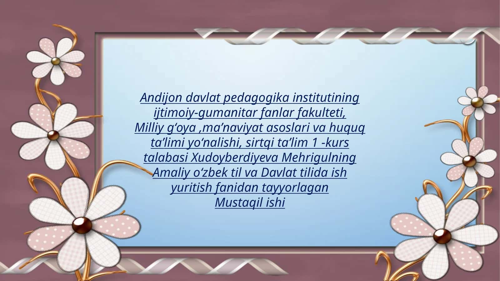 Hujjatning asosiy qismlari 1
