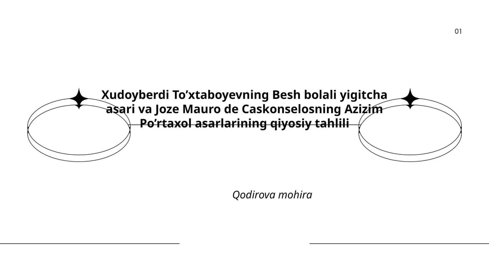 Xudoyberdi To’xtaboyevning Besh bolali yigitcha asari va Joze Mauro de Caskonselosning Azizim Po’rtaxol asarlarining qiyosiy tahlili 1