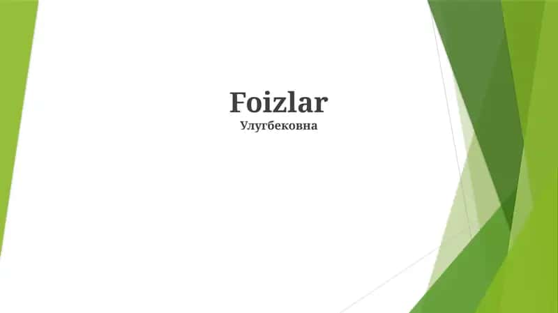 Foizlar 1