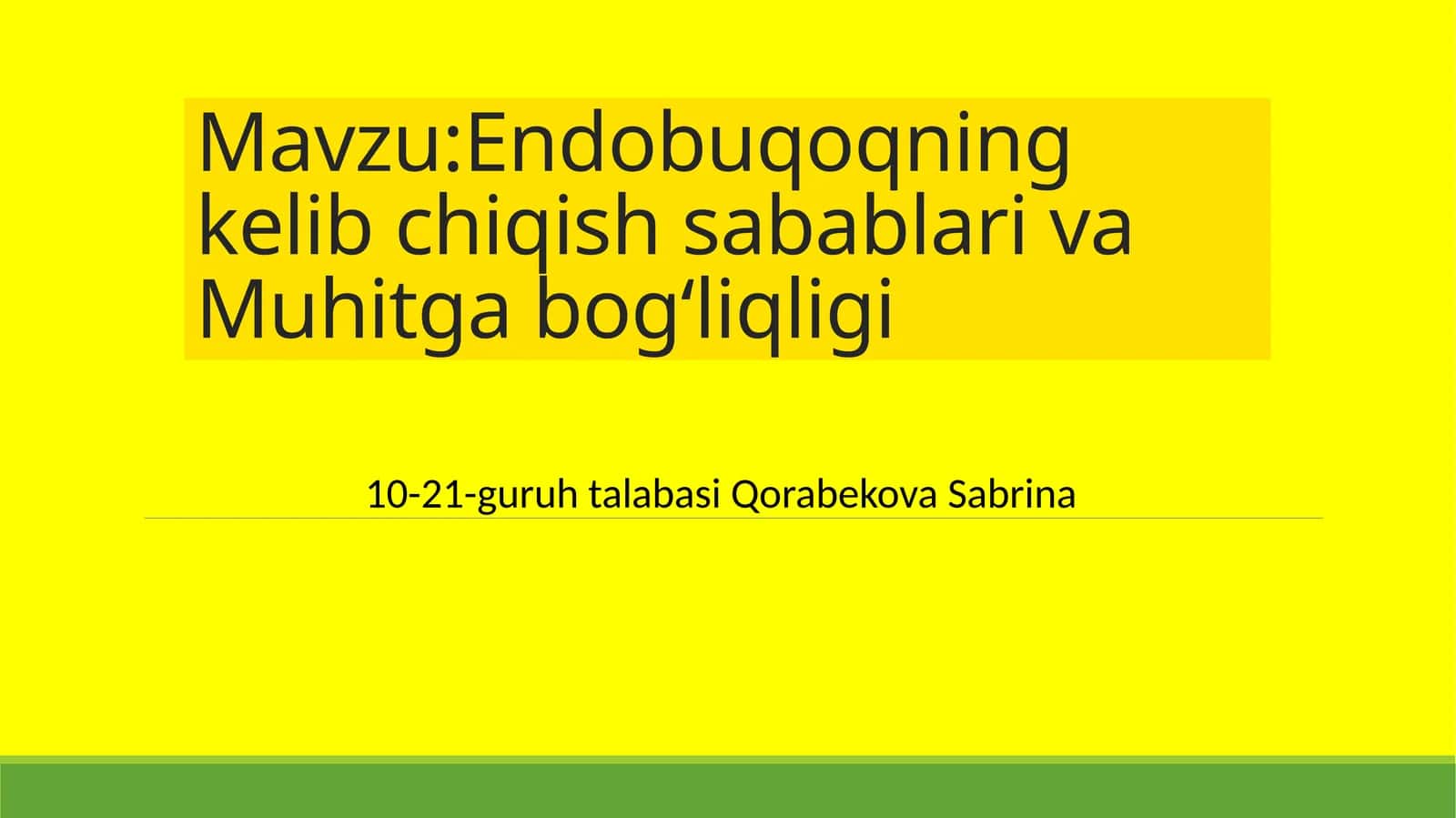 Endobuqoqning kelib chiqish sabablari 1