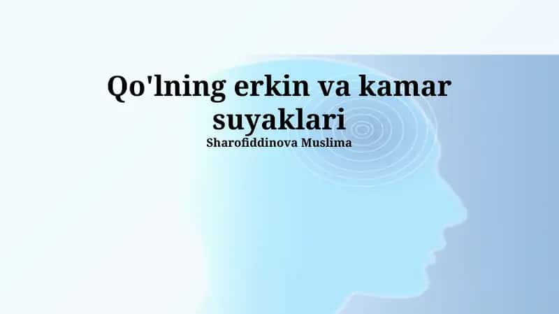 Qo'lning erkin va kamar suyaklari 1