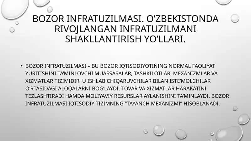Bozor infratuzilmasi 1