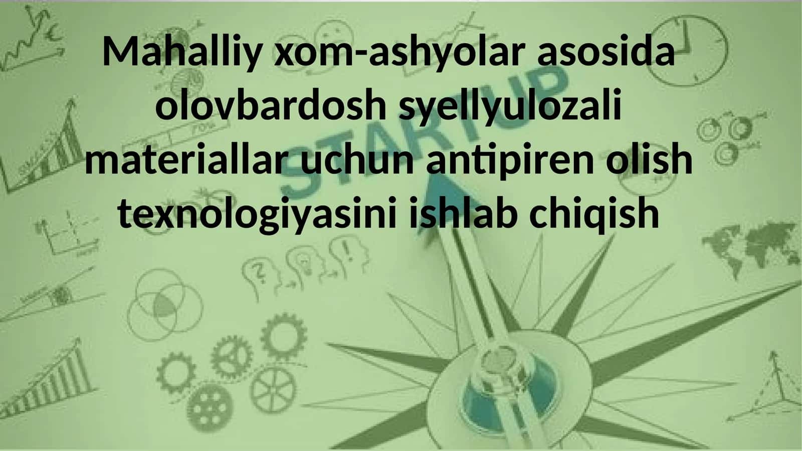 Mahalliy xom-ashyolar asosida olovbardosh syellyulozali materiallar uchun antipiren olish texnologiyasini ishlab chiqish 1