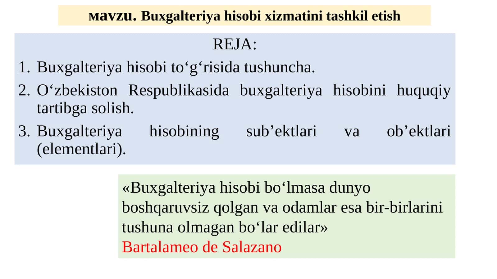 Buxgalteriya hisobi xizmatinitashkil etish 1