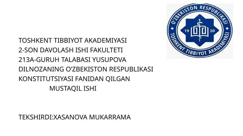 O‘zbekiston Respublikasi Konstitusiyasi 1