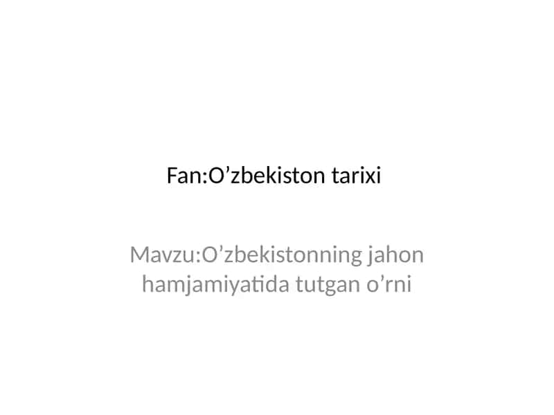 O’zbekistontarixi 1
