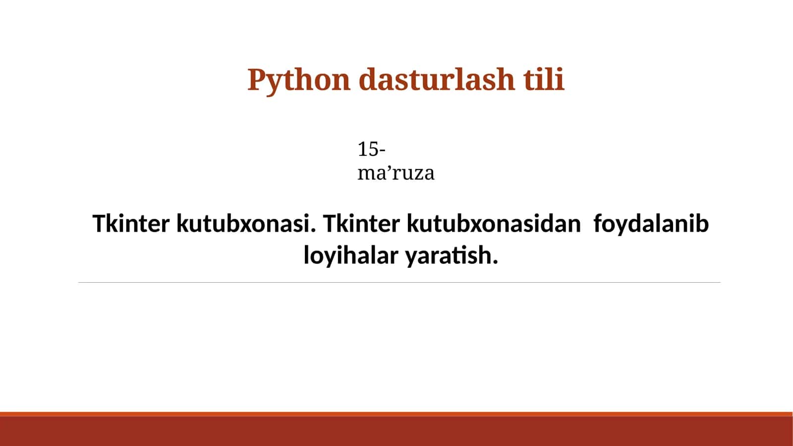 Pythondasturlashtili 1