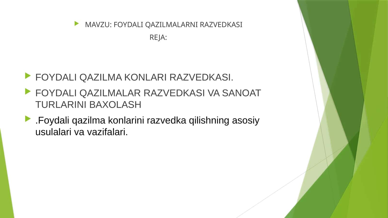 FOYDALI QAZILMALARNI RAZVEDKASI 1