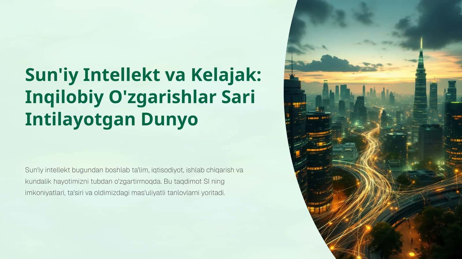 Suniy intlellekt taqdimot uchun 1