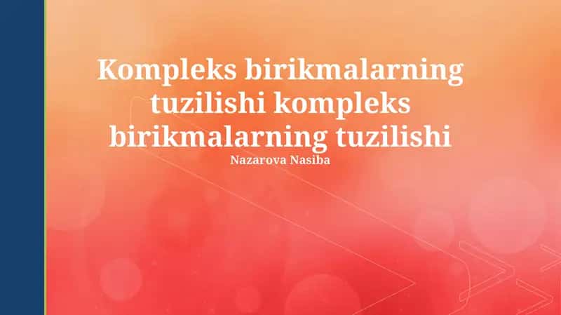 Kompleks birikmalarning tuzilishi kompleks birikmalarning tuzilishi 1