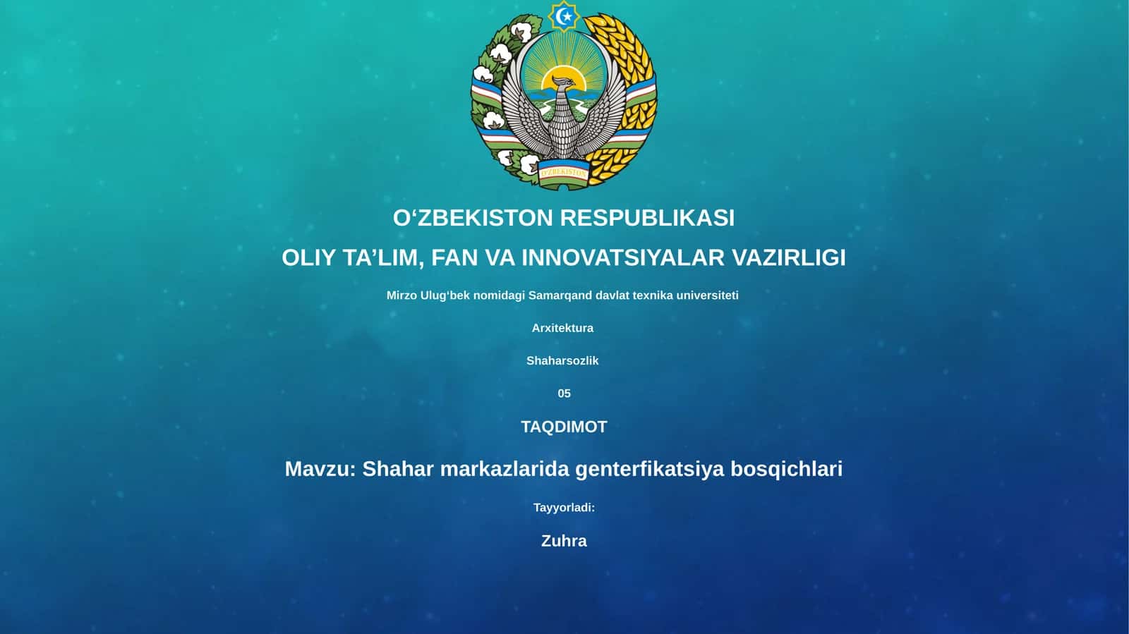 Genterfikatsiya bosqichlari 1