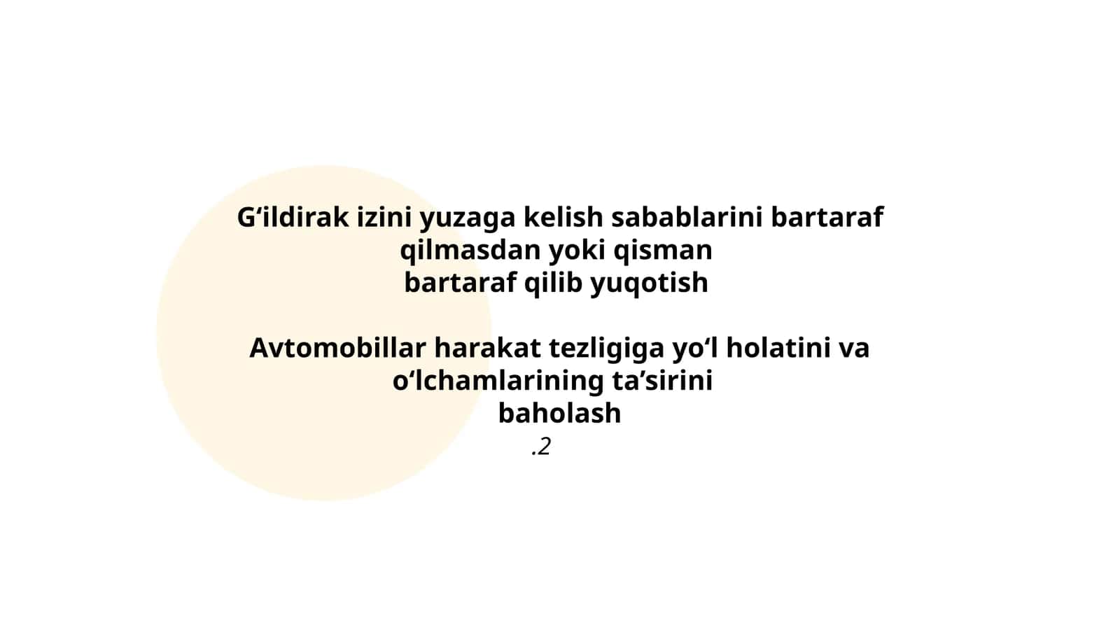 Avtomobillar harakat tezligi 1