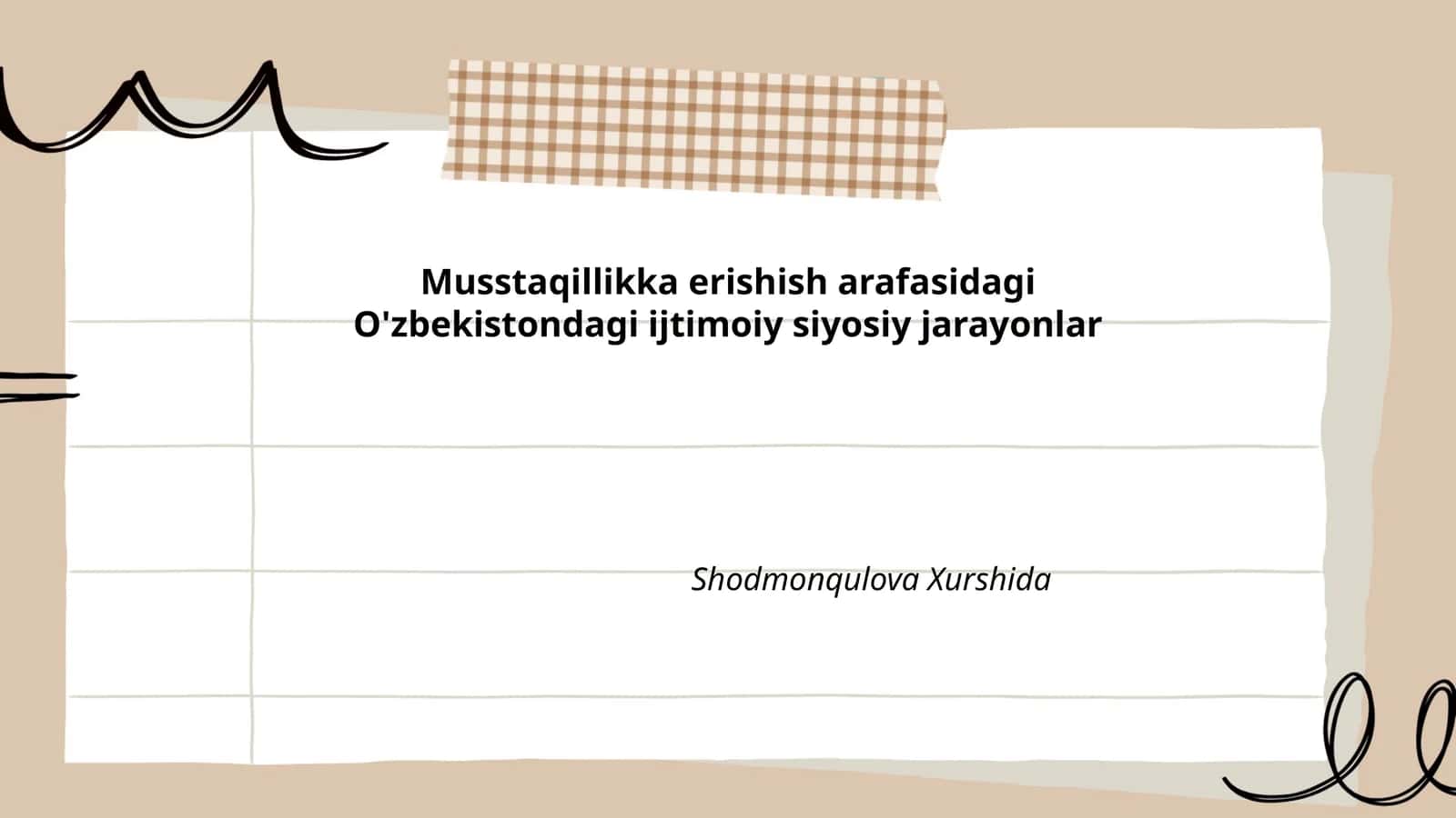 O'zbekistondagi Ijtimoiy Siyosiy Jarayonlar 1