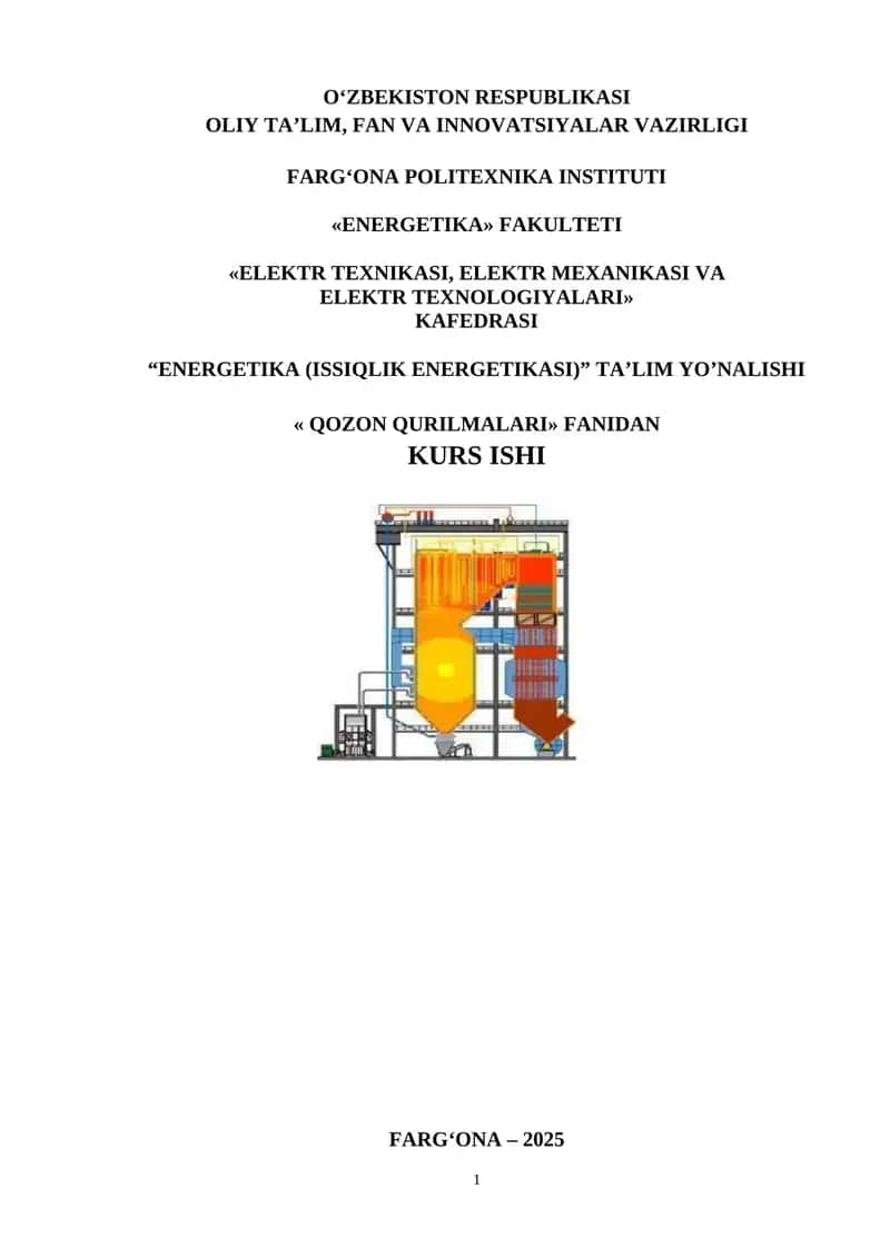 Qozon agregatlari (KURS ISHI) 1