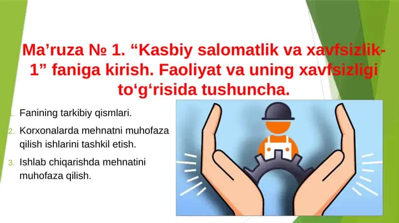 Kasbiy salomatlik va xavfsizlik-1 1