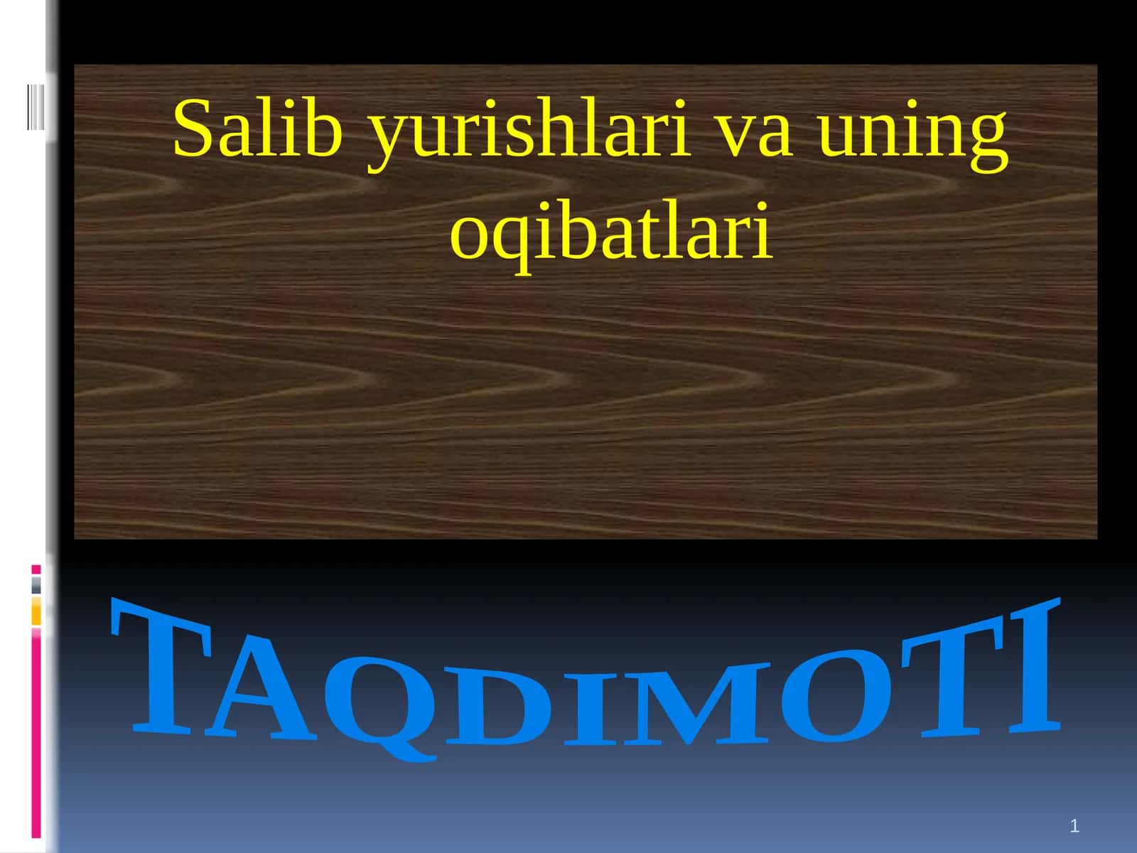 Salib yurishlari va uning oqibatlari 1
