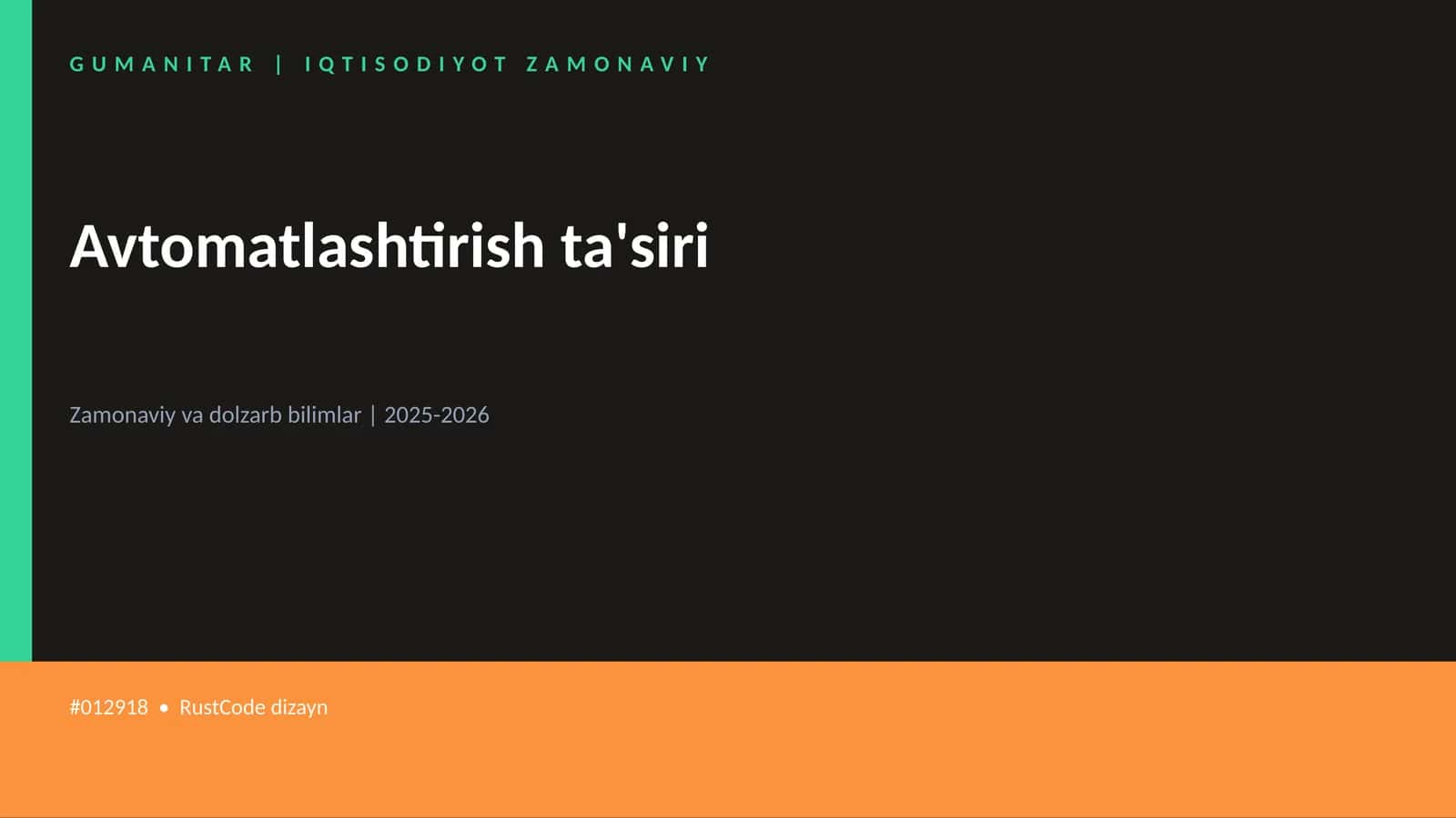 Avtomatlashtirish ta'siri 1