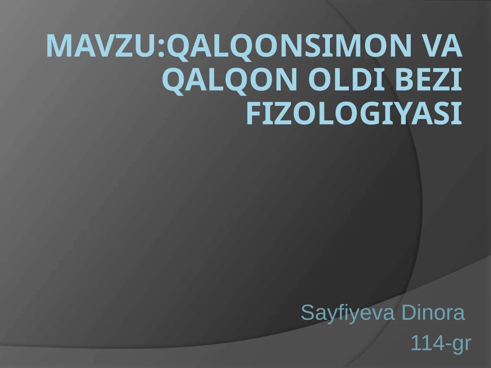 Qalqonsimon va qalqon oldibezifizologiyasi 1
