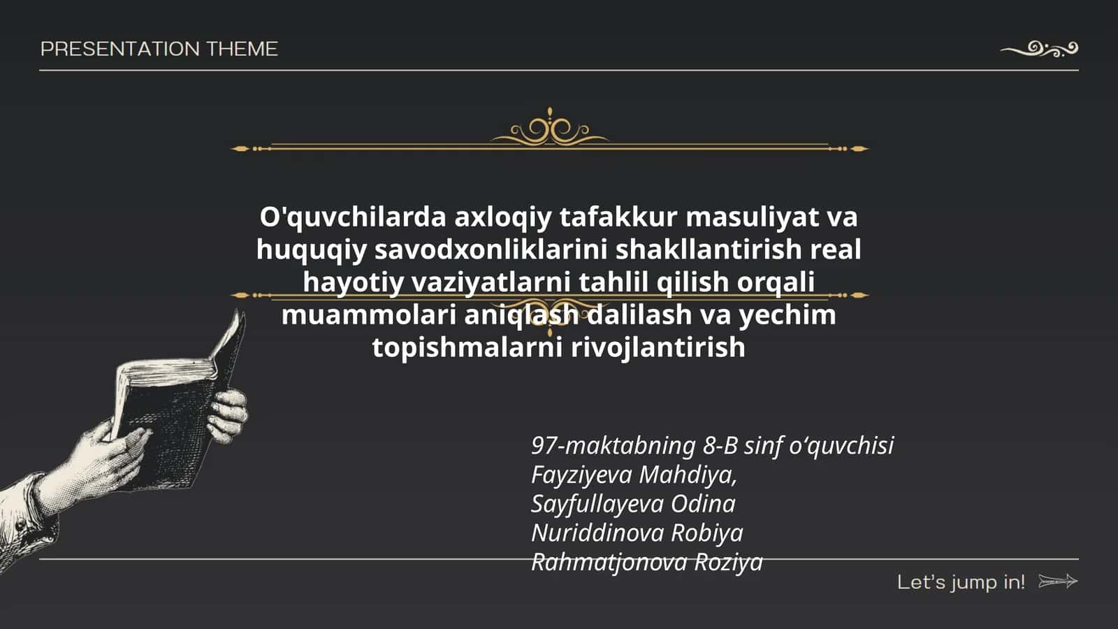 O'quvchilarda axloqiy tafakkur masuliyat va huquqiy savodxonliklarini shakllantirish 1