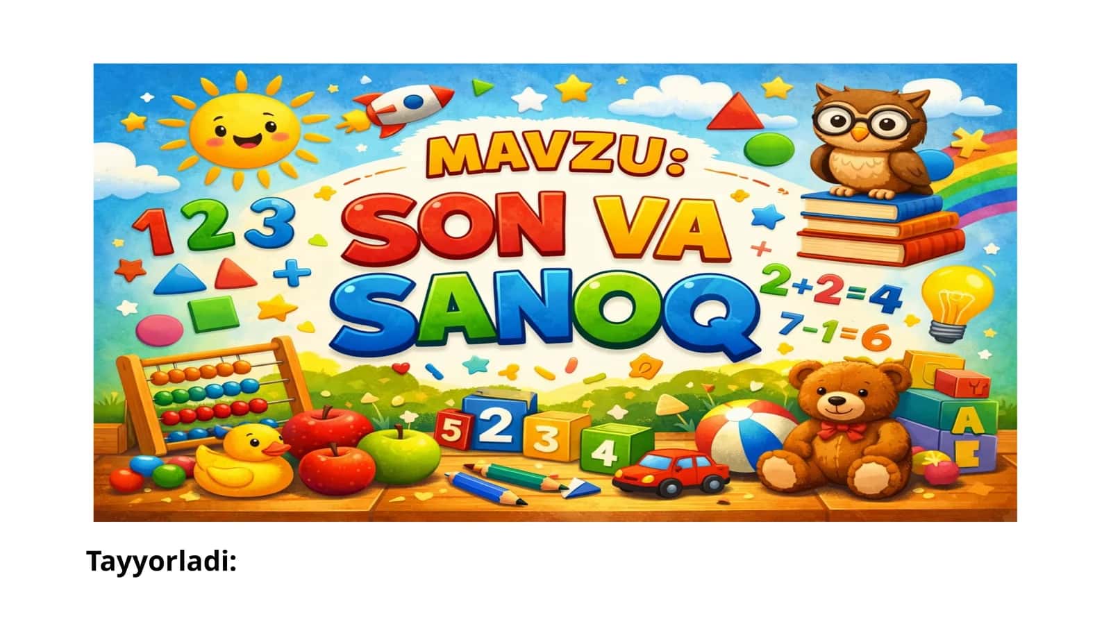 Son va Sanoq Tushunchalari 1
