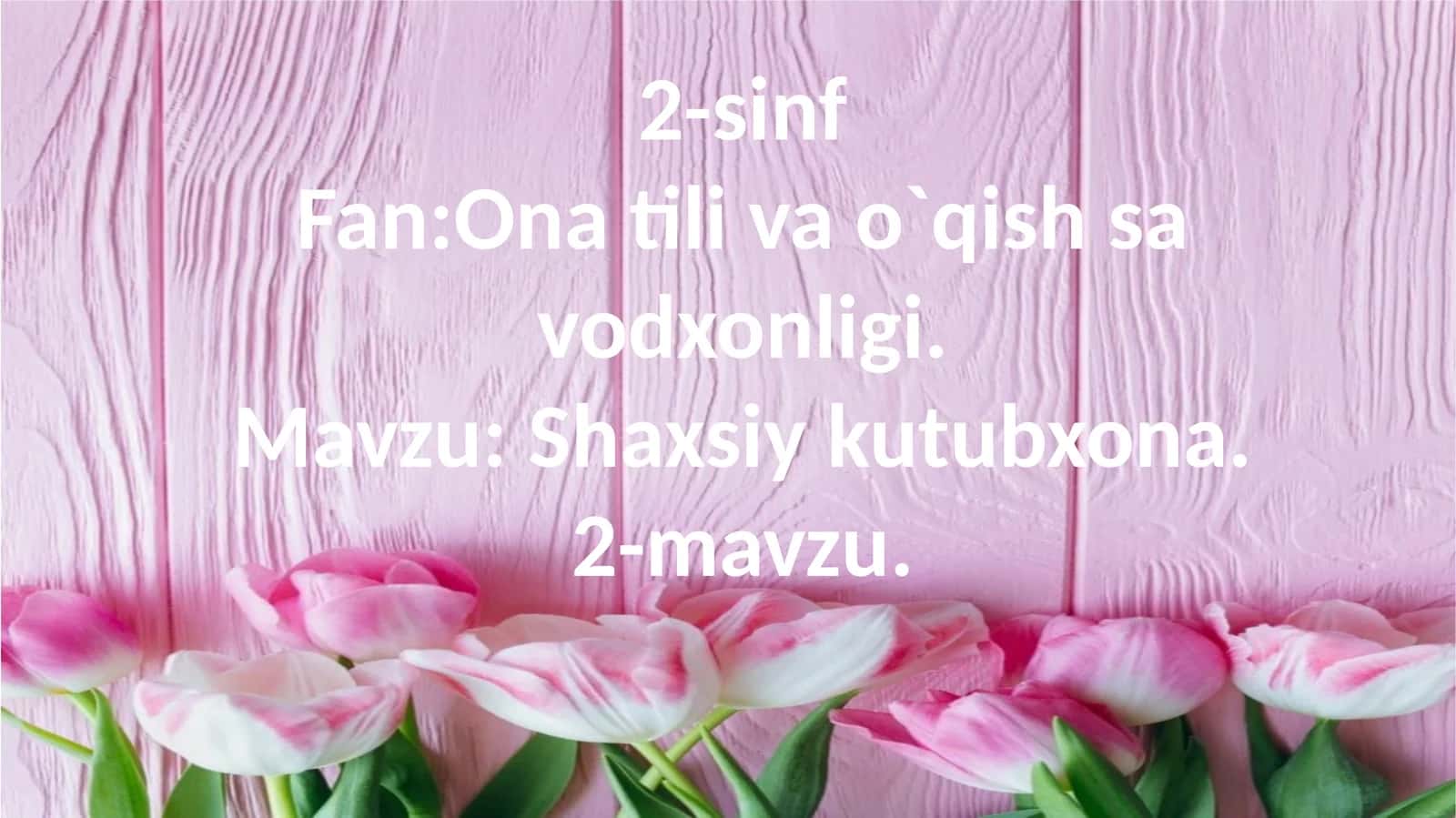 Shaxsiy kutubxona 1