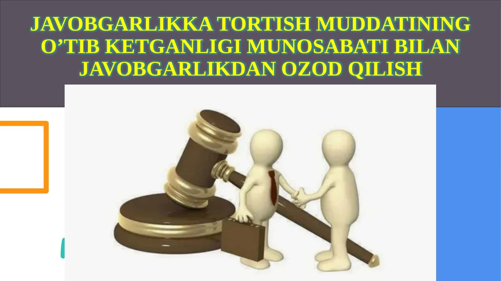 Javobgarlikka Tortish Muddatining O’tib Ketganligi Munosabati Bilan Javobgarlikdan Ozod Qilish 1