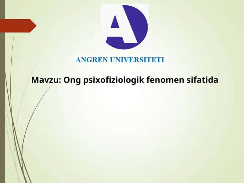 Ong psixofiziologik fenomen sifatida 1