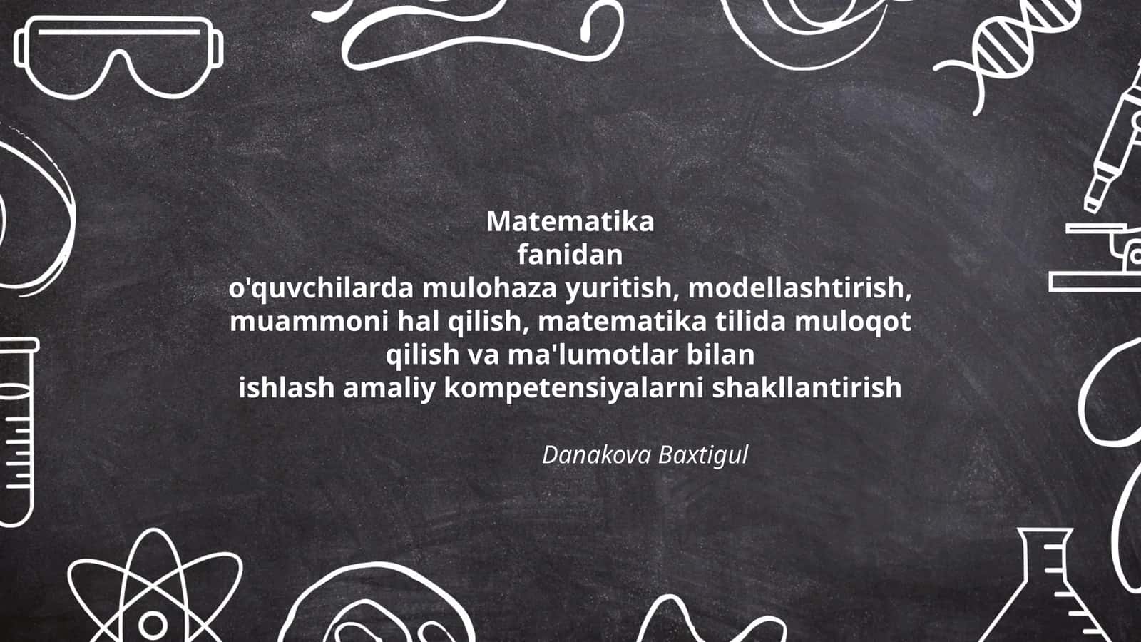 Matematikafanidano'quvchilarda mulohaza yuritish 1