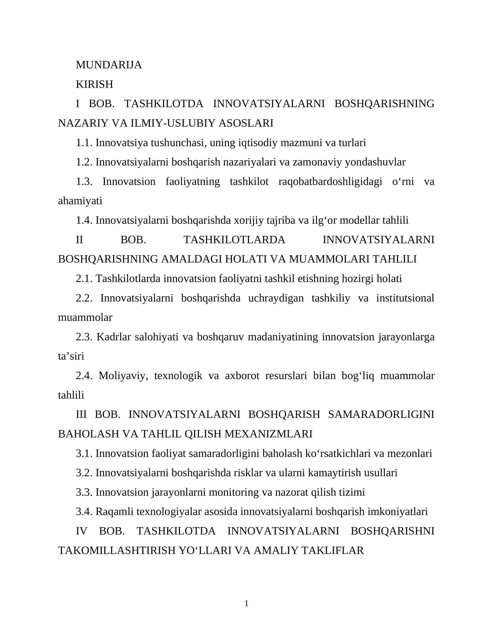 Tashkilotlarda Innovatsiyalarni Boshqarish 1