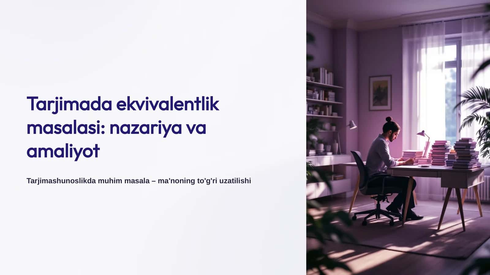 Tarjimada ekvivalentlik masalasi: nazariya va amaliyot 1
