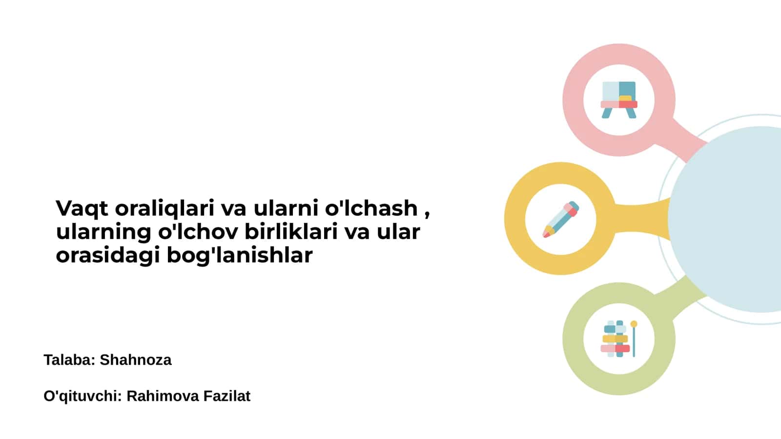 Vaqt oraliqlari va ularni o'lchash 1